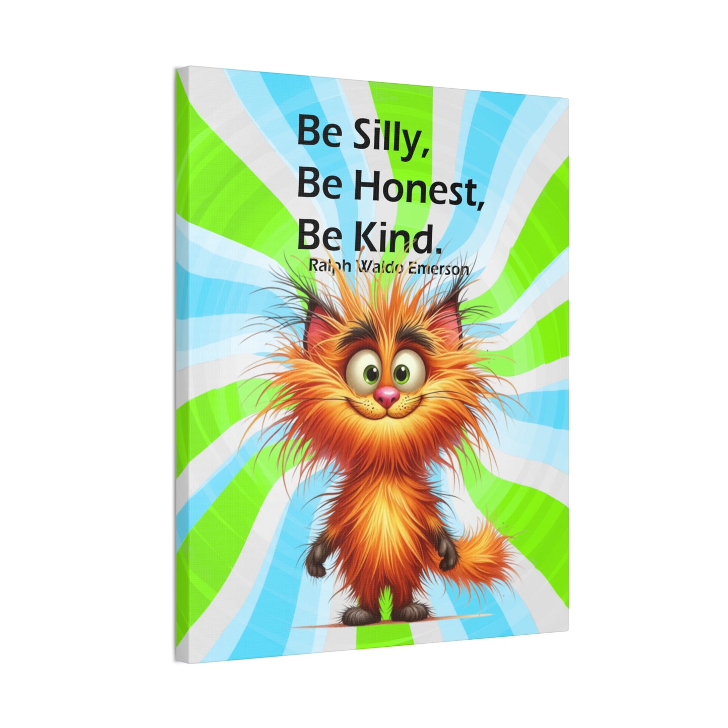 Canvas Art - Inspiring - Be Silly, Be Honest, Be Kind - Cat 01 a