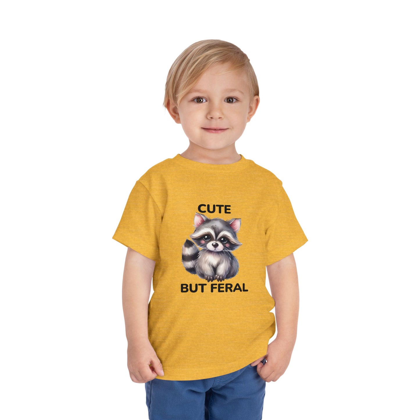 Toddler Tee - Animal / Racoon - Cute but Feral (02)