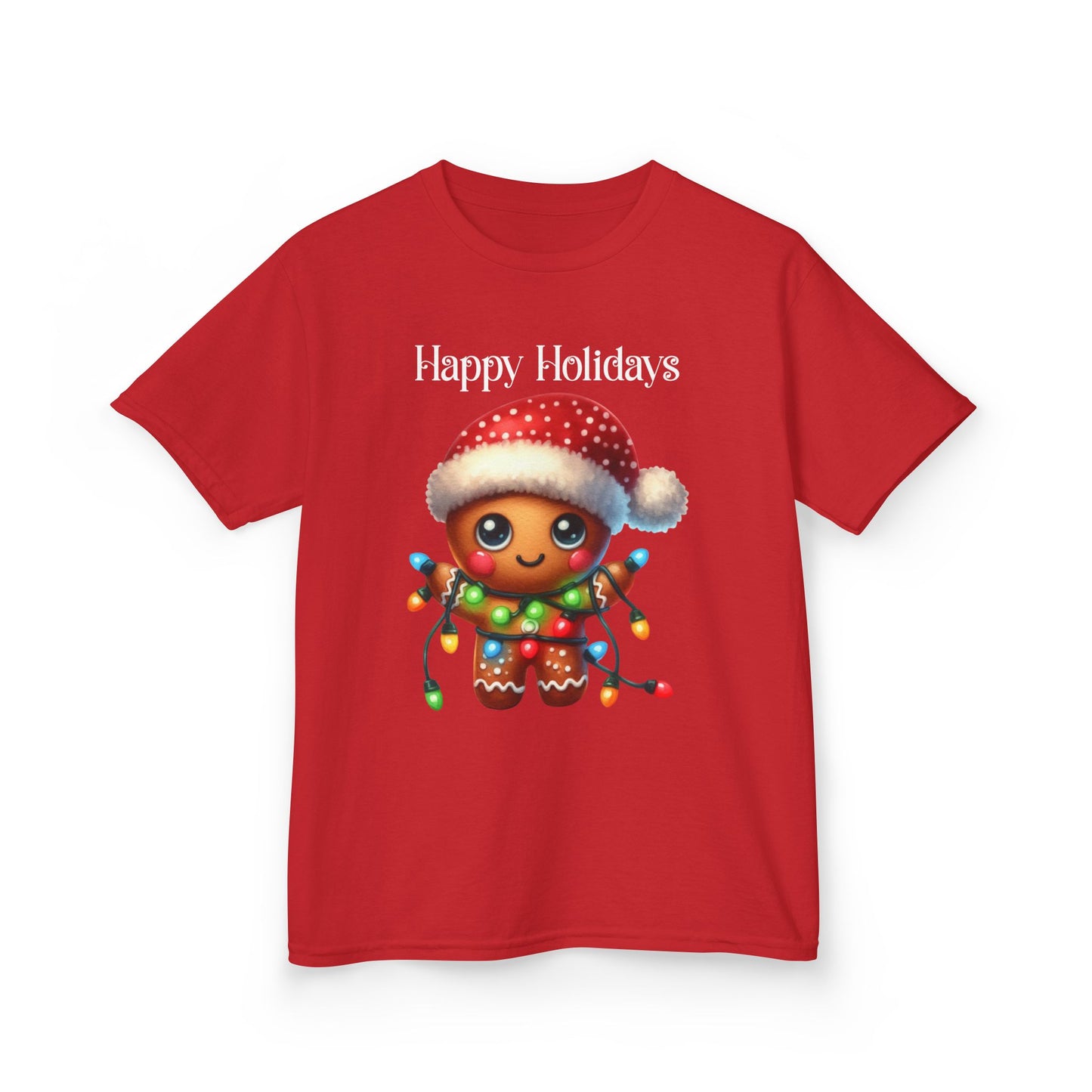 Child Tee - Christmas - Gingerbread - Happy Holidays (02a)
