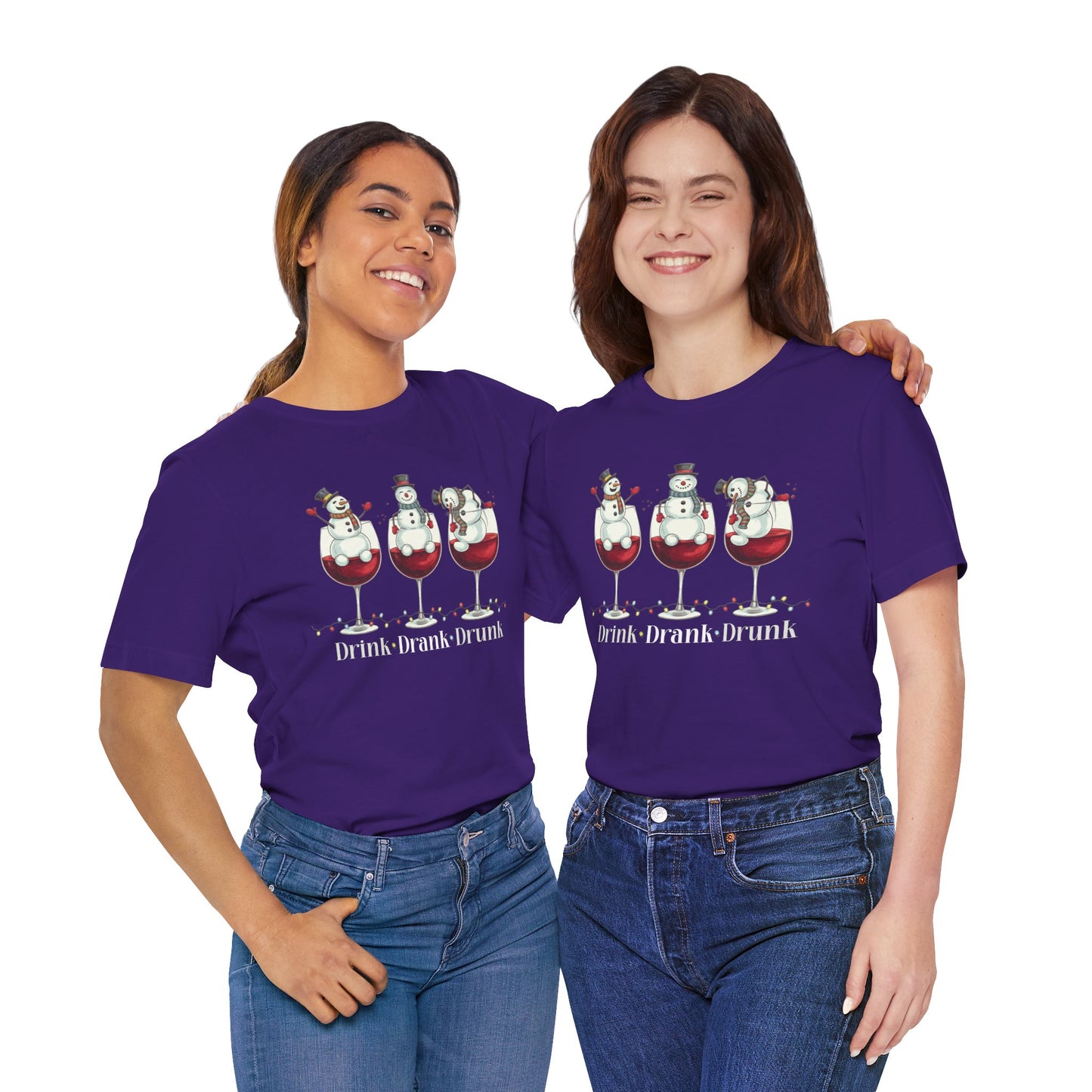 T-shirt - Christmas - Wine Snowmen (01)