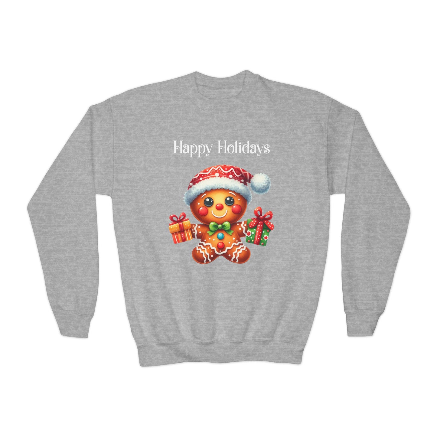 Child Sweatshirt - Christmas - Gingerbread - Happy Holidays (01a)