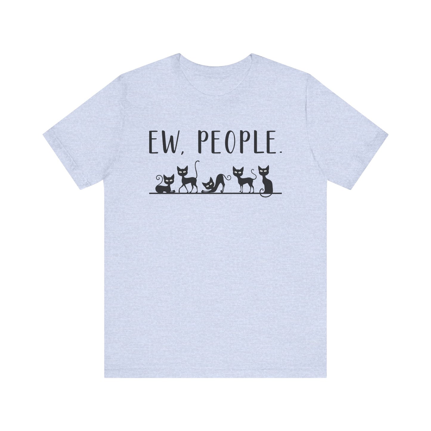 T-Shirt - Animal Lover - Ew People with Black Cats (01)