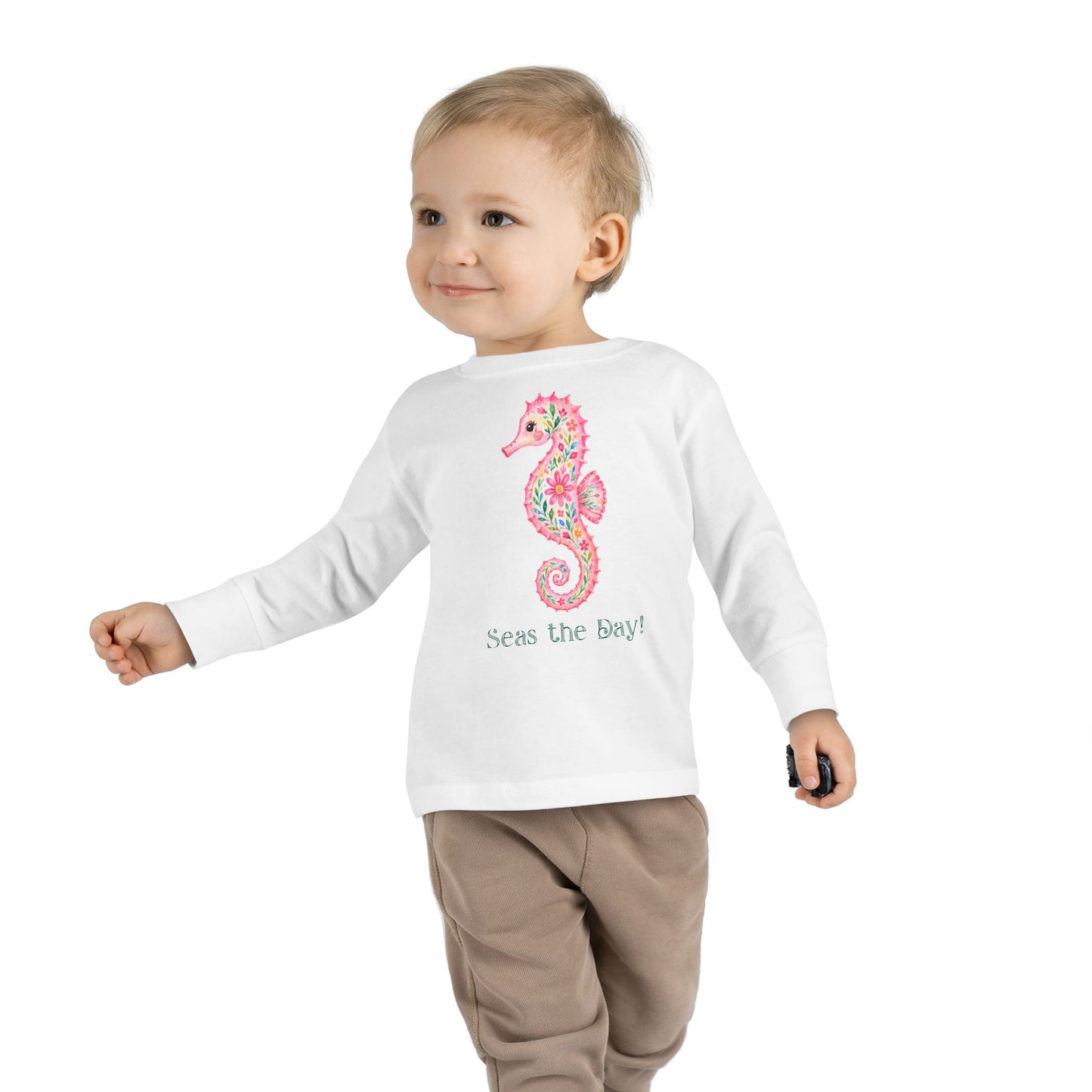 Toddler LS Tee - Animal - Seas the Day Seahorse (01)
