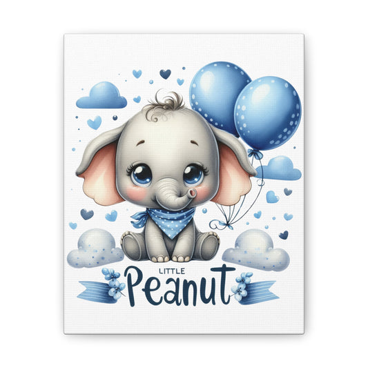 Nursery Canvas - - Adorable Grey Elephant Design for Baby Boys (1)