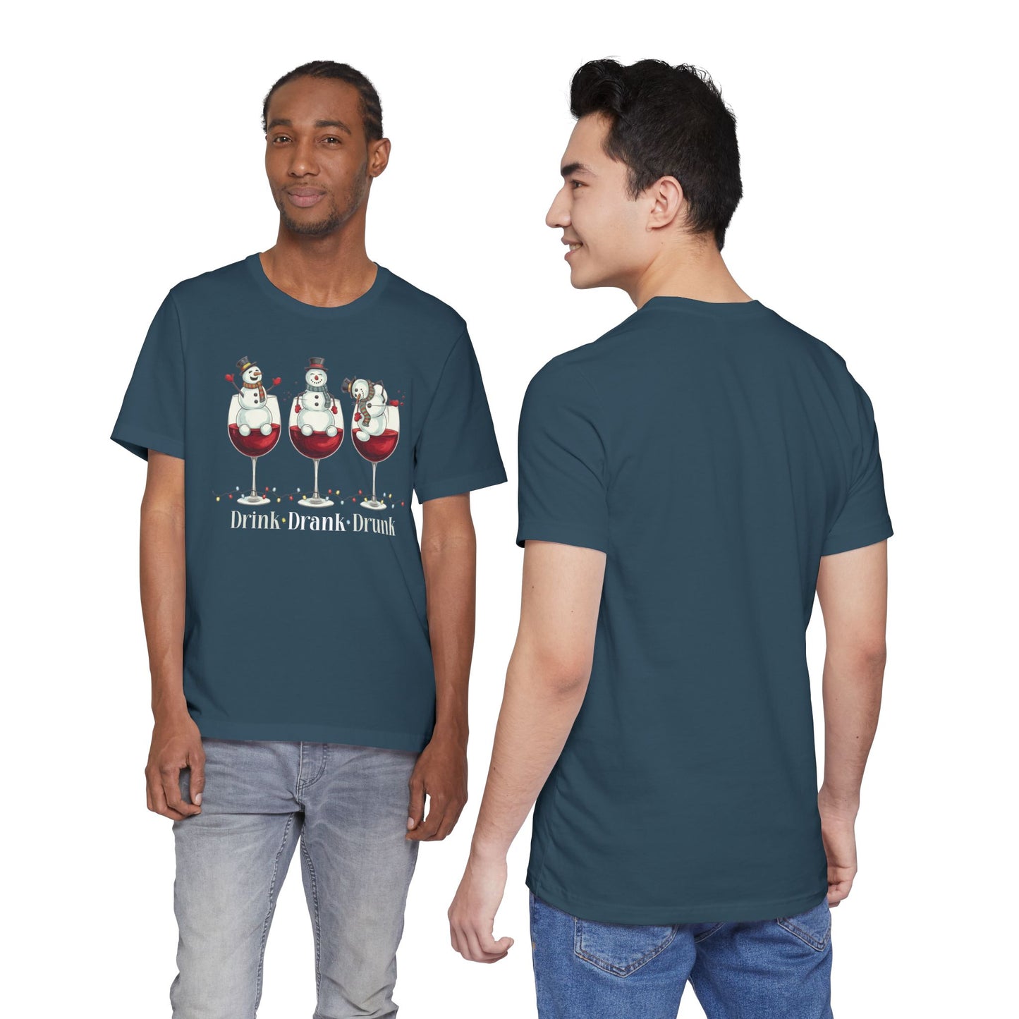 T-shirt - Christmas - Wine Snowmen (01)