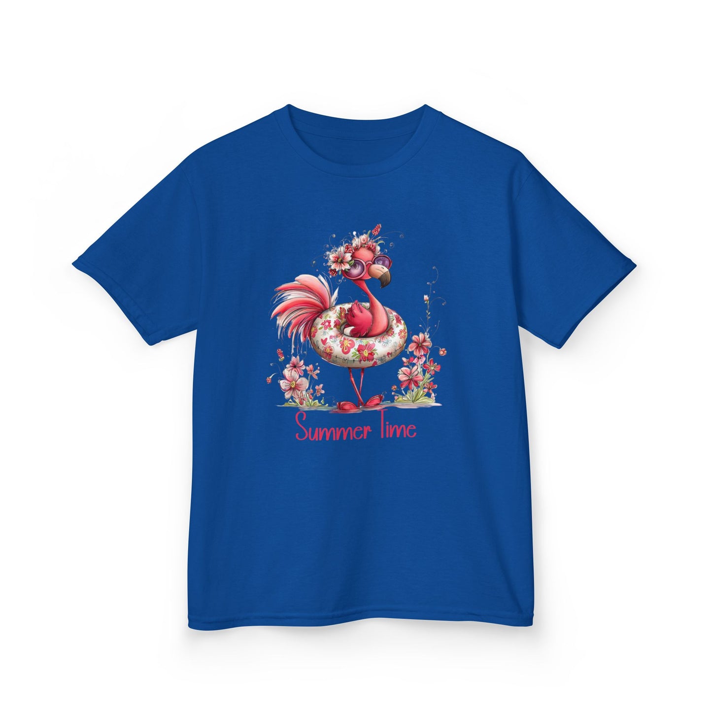 Child Tee - Animal - Flamingo - Summer Time (01)