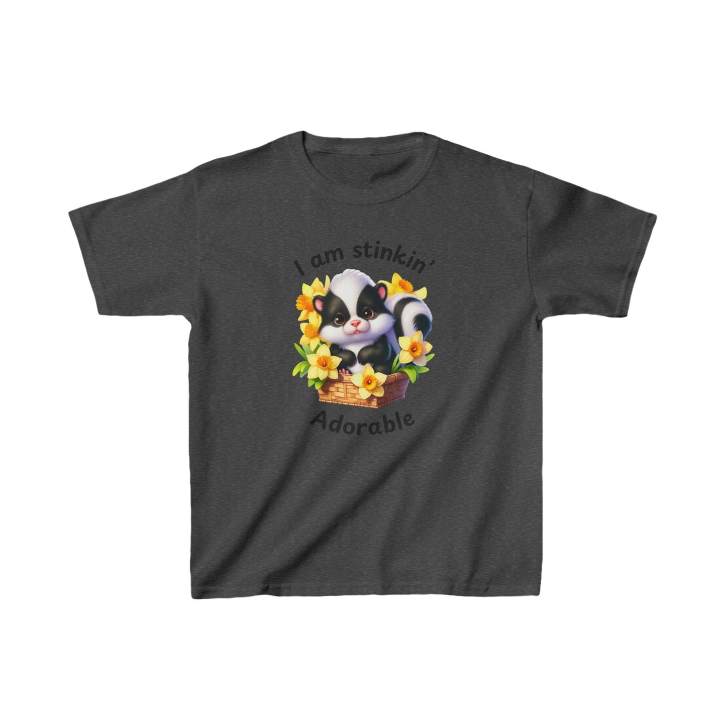 Kid T-Shirt - Stinkin' Adorable with Skunk (1)