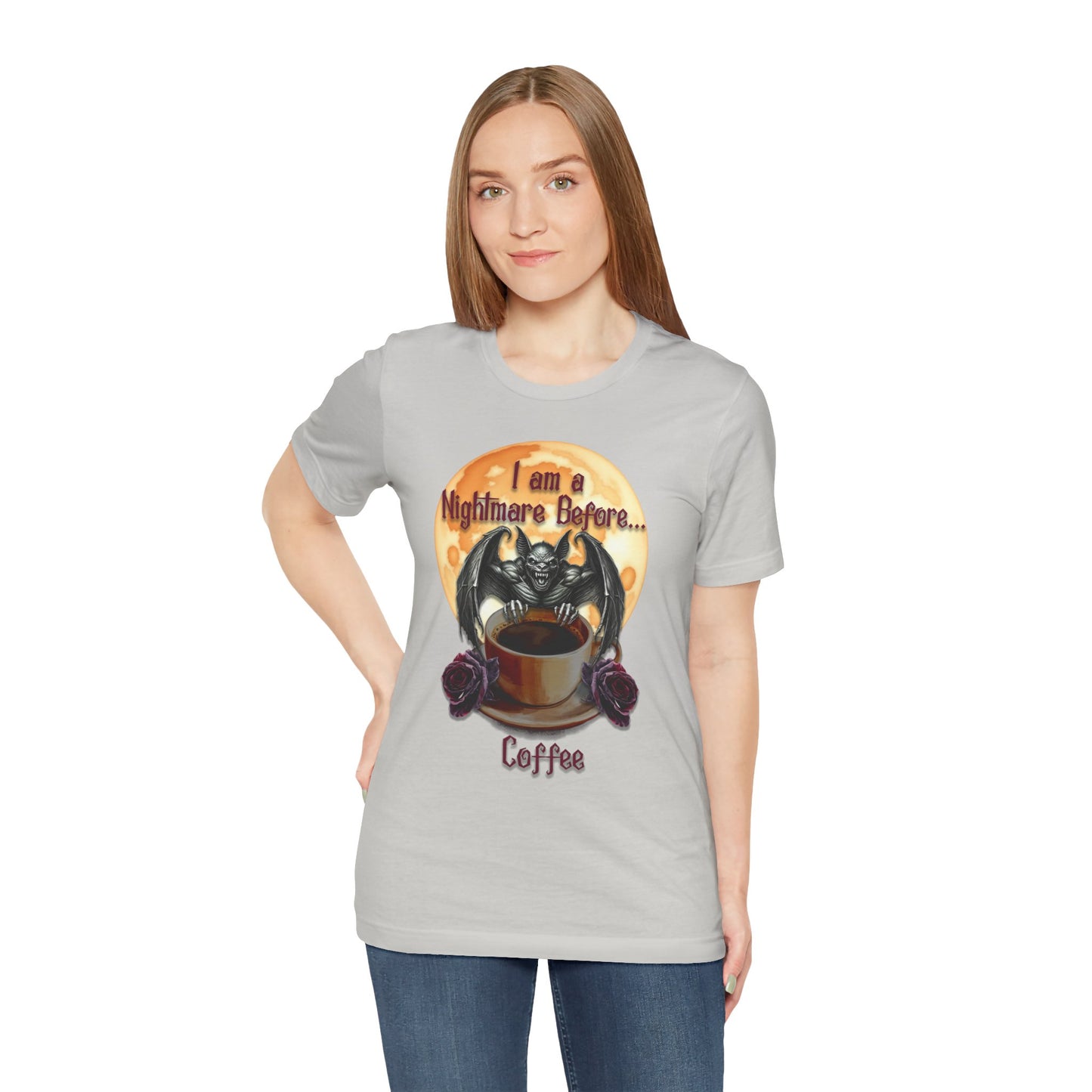 T-shirt - Halloween - Nightmare Before Coffee (1a) - Front Only