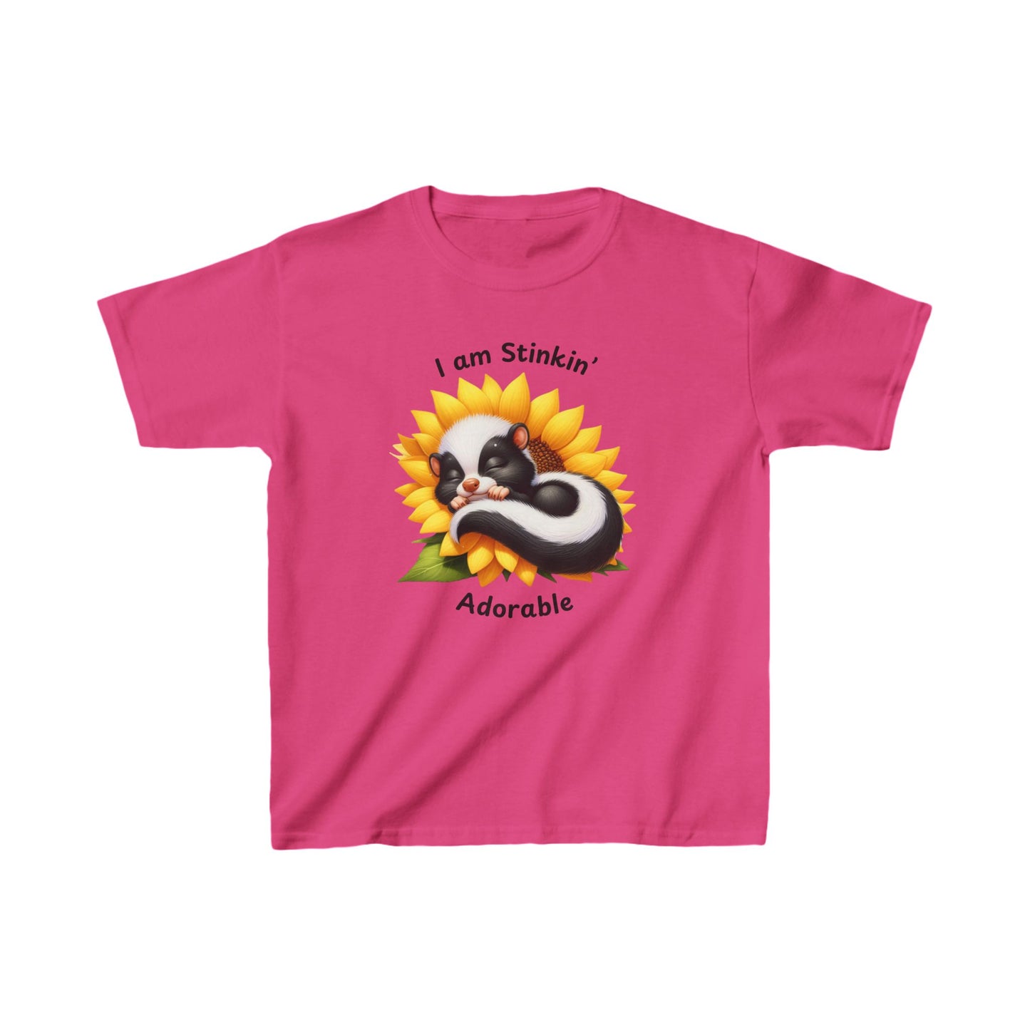 Kid T-Shirt - Stinkin' Adorable with Skunk (2)