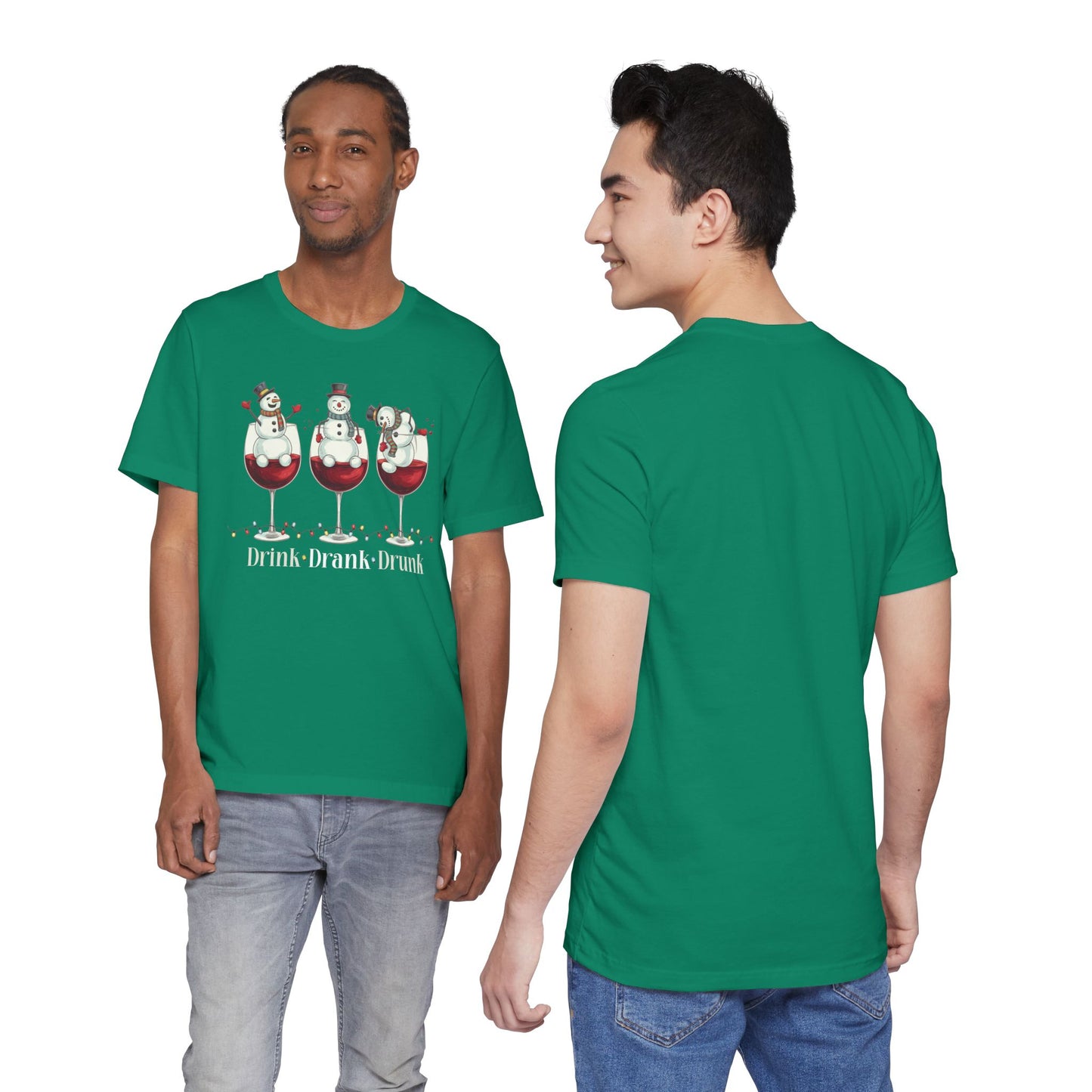 T-shirt - Christmas - Wine Snowmen (01)