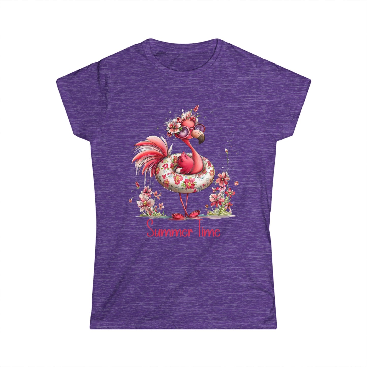 Female T-Shirt - Animal - Flamingo Summer Time 01