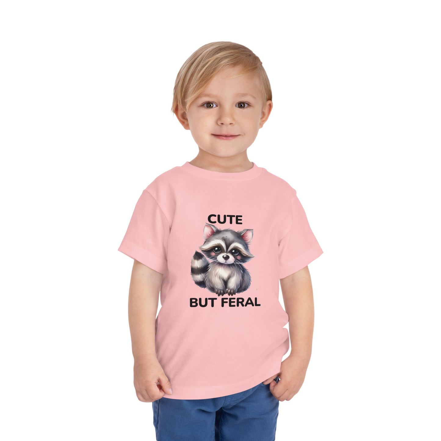 Toddler Tee - Animal / Racoon - Cute but Feral (02)