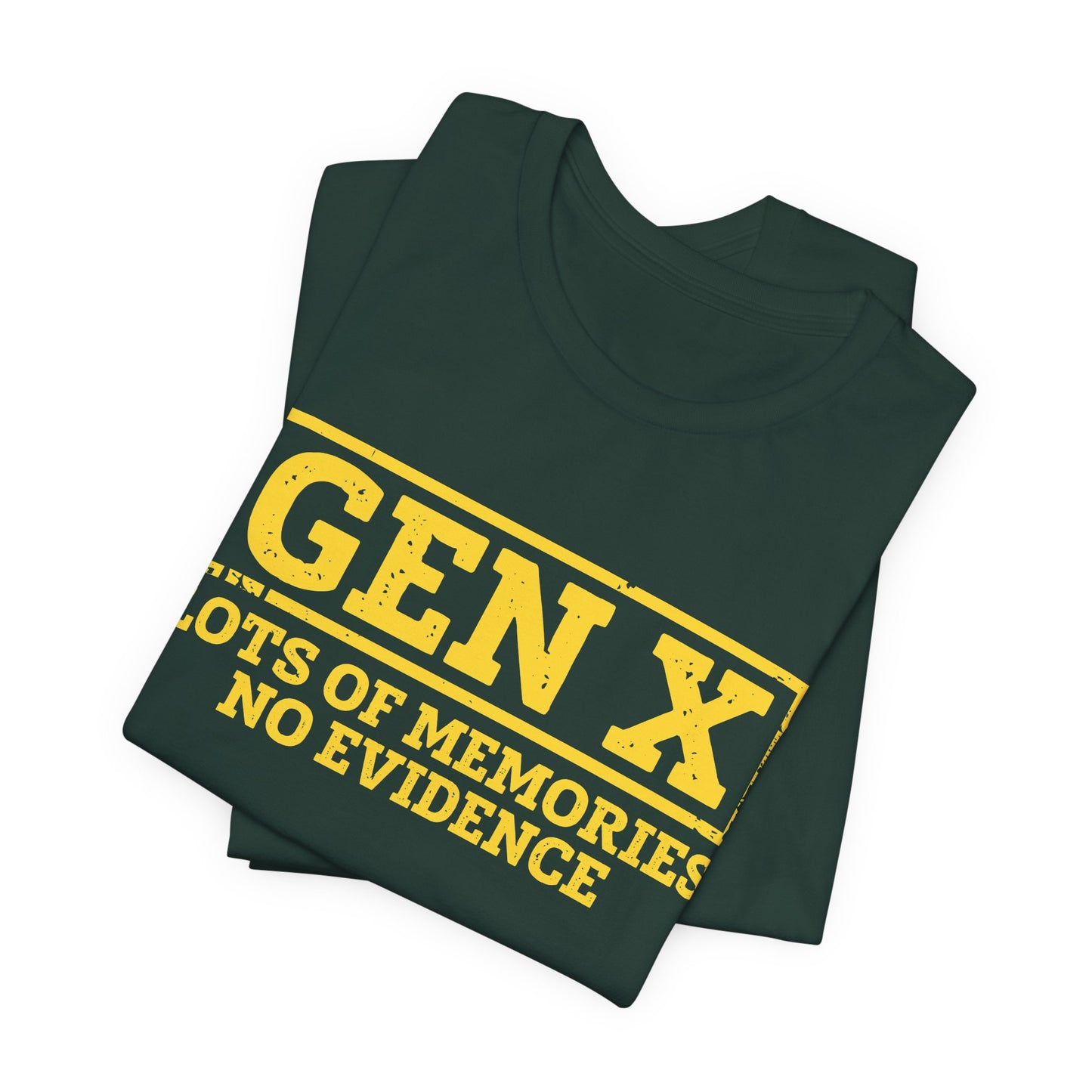 T-shirt - Sarcastic - GenX No Memories (01-yellow)