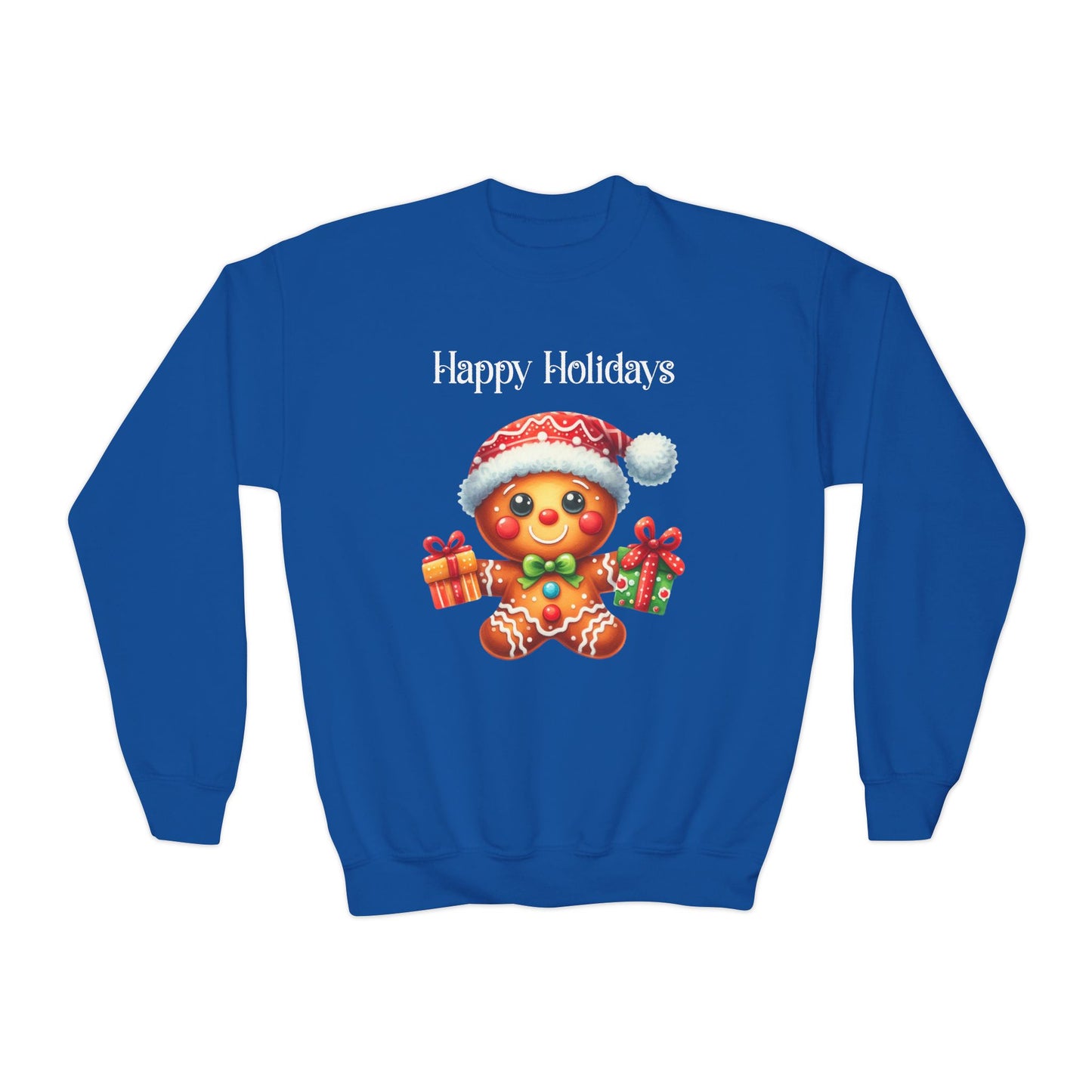 Child Sweatshirt - Christmas - Gingerbread - Happy Holidays (01a)