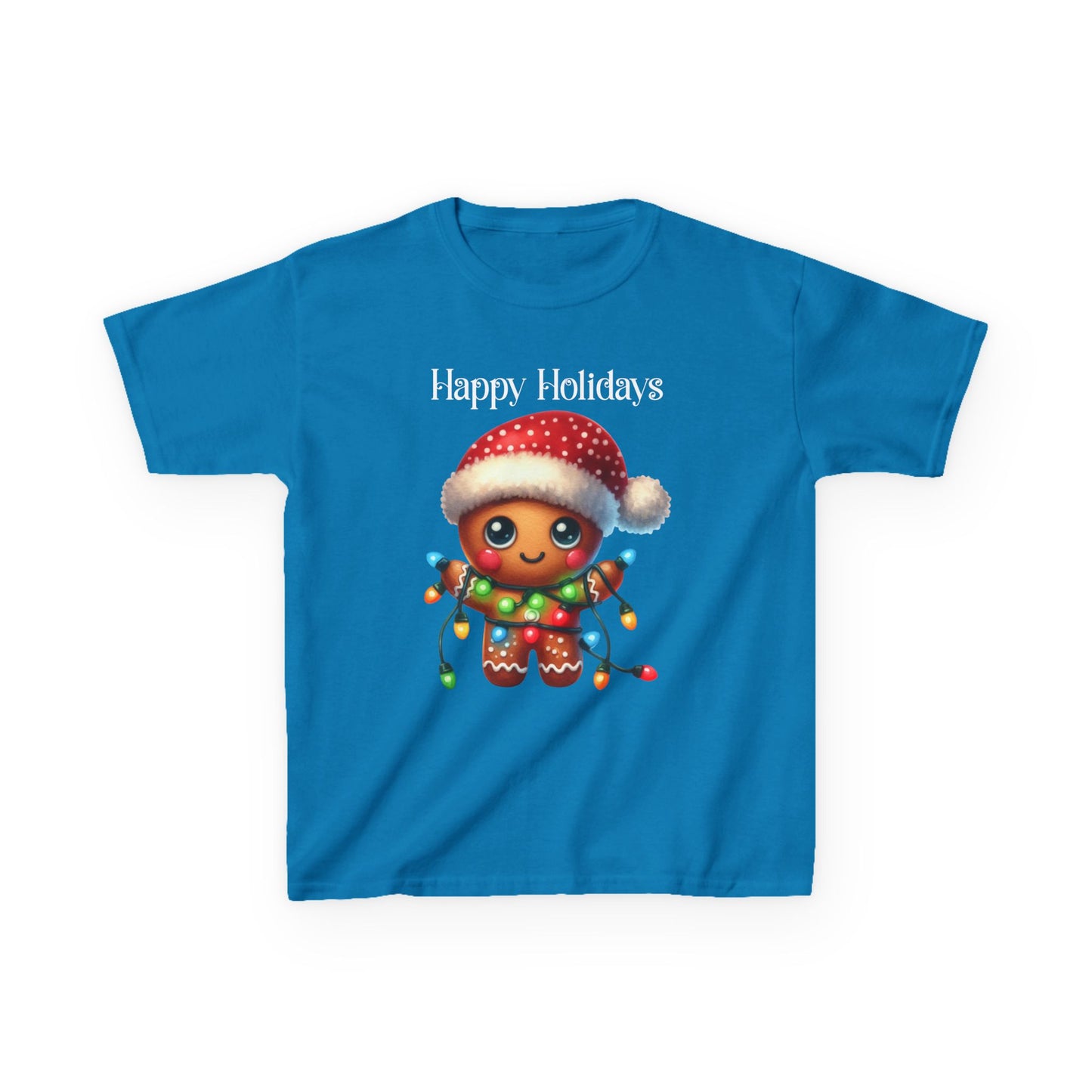 Child Tee - Christmas - Gingerbread - Happy Holidays (02a)