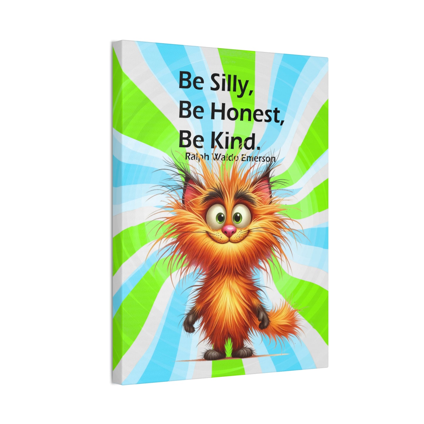 Canvas Art - Inspiring - Be Silly, Be Honest, Be Kind - Cat 01 a