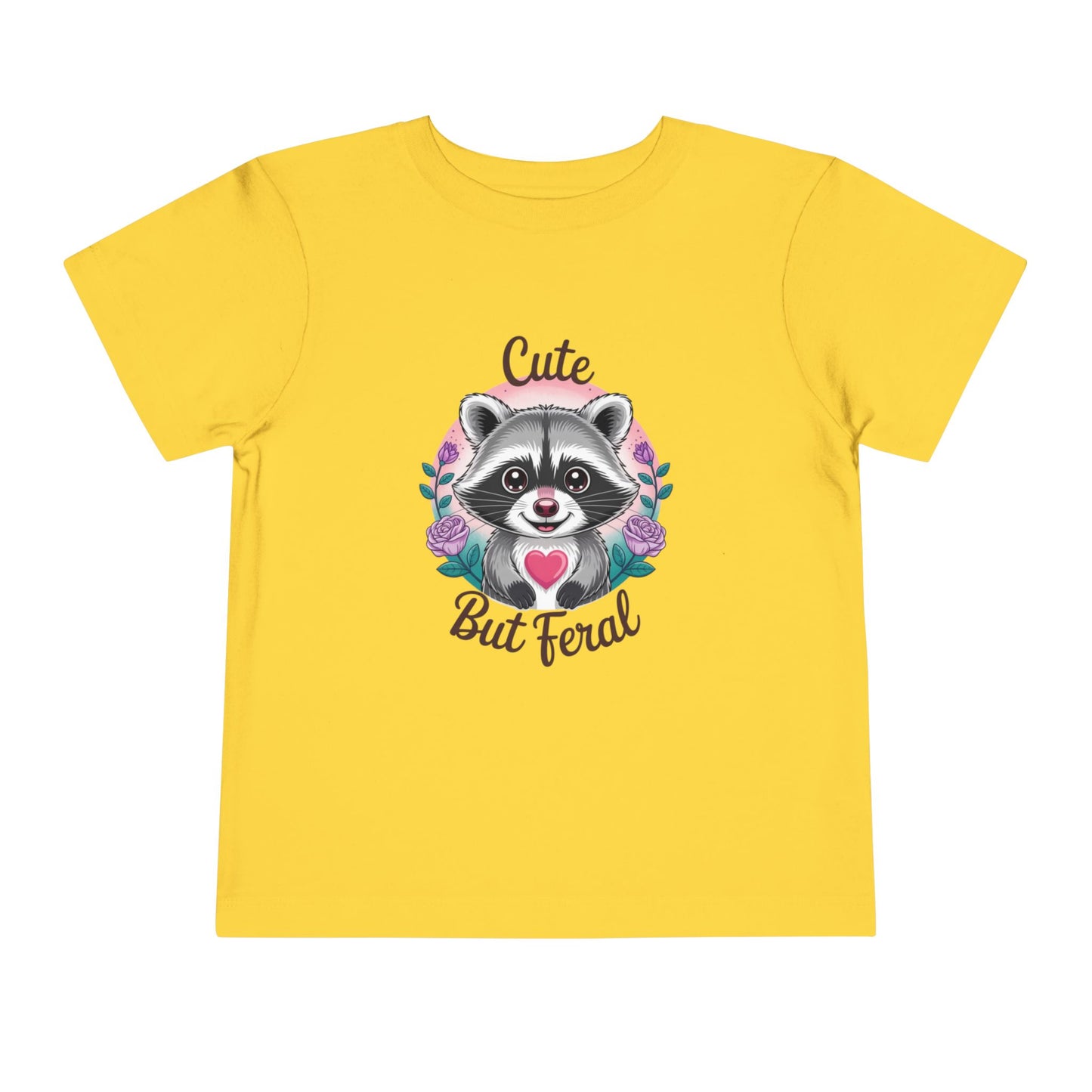 Toddler Tee - Animal / Racoon - Cute but Feral (01)