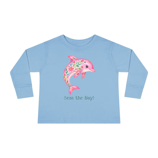 Toddler LS Tee - Animal - Seas the Day Dolphin (01)