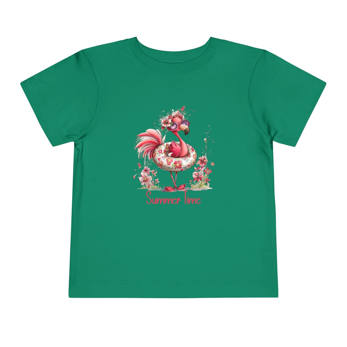 Toddler Tee - Animal - Flamingo - Summer Time (01)