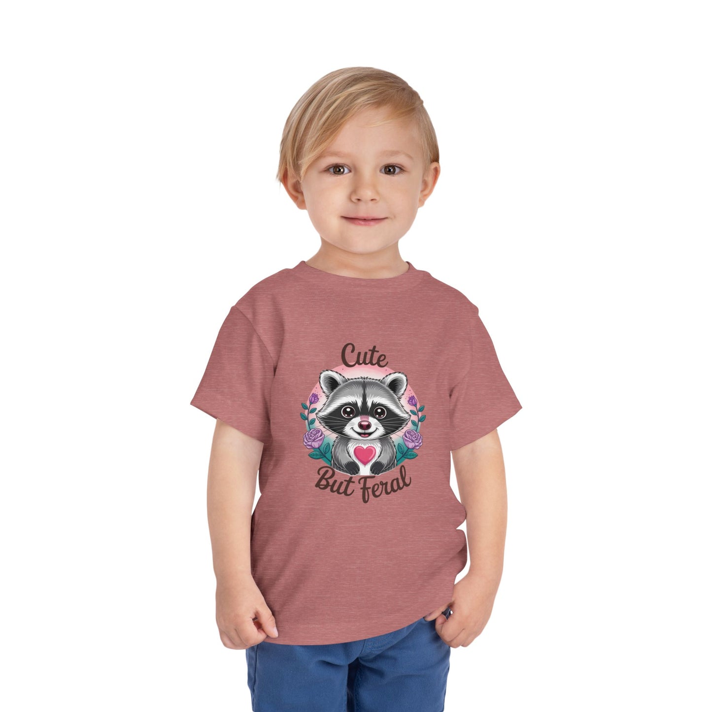 Toddler Tee - Animal / Racoon - Cute but Feral (01)