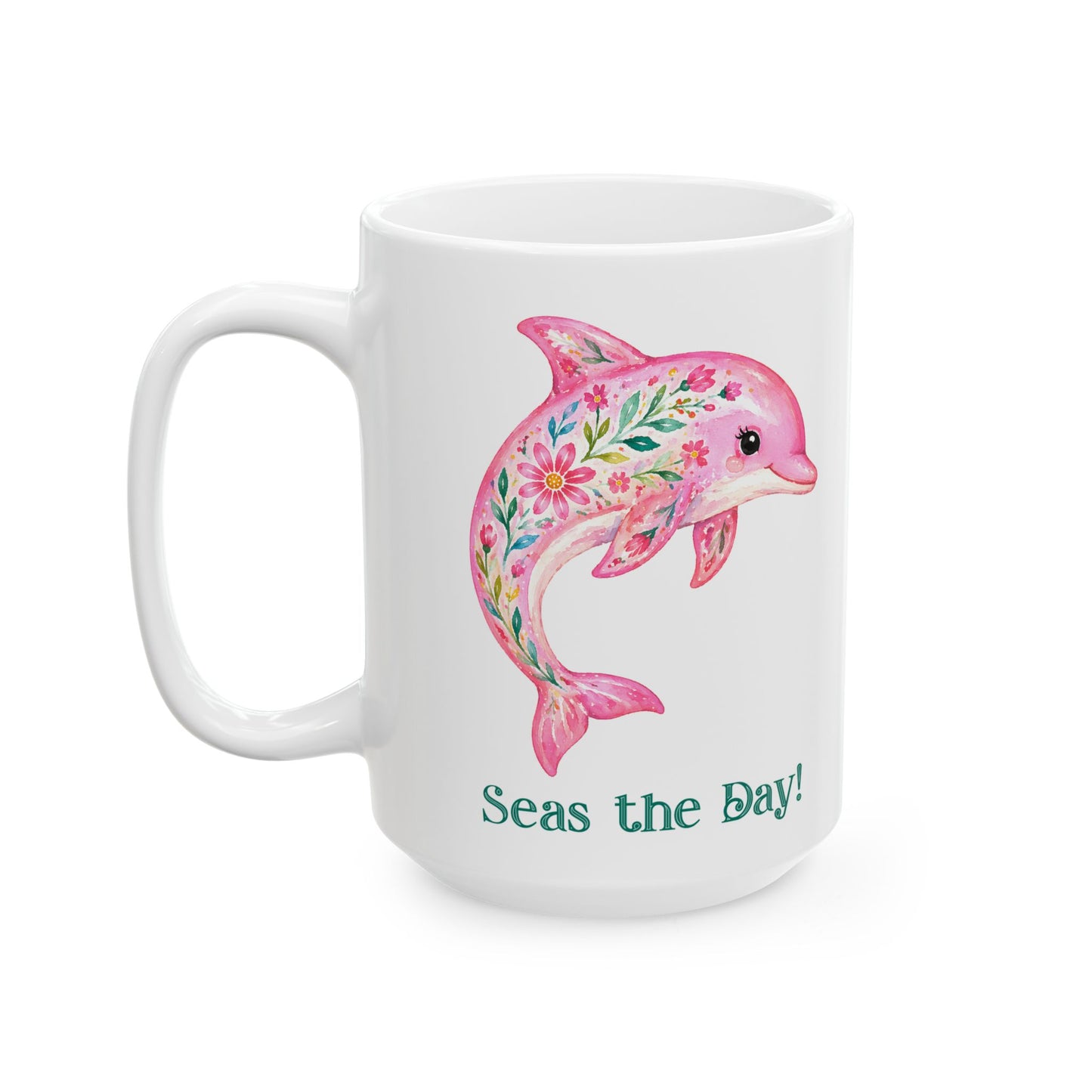 Ceramic Mug - Animal - Seas the Day Dolphin (01)