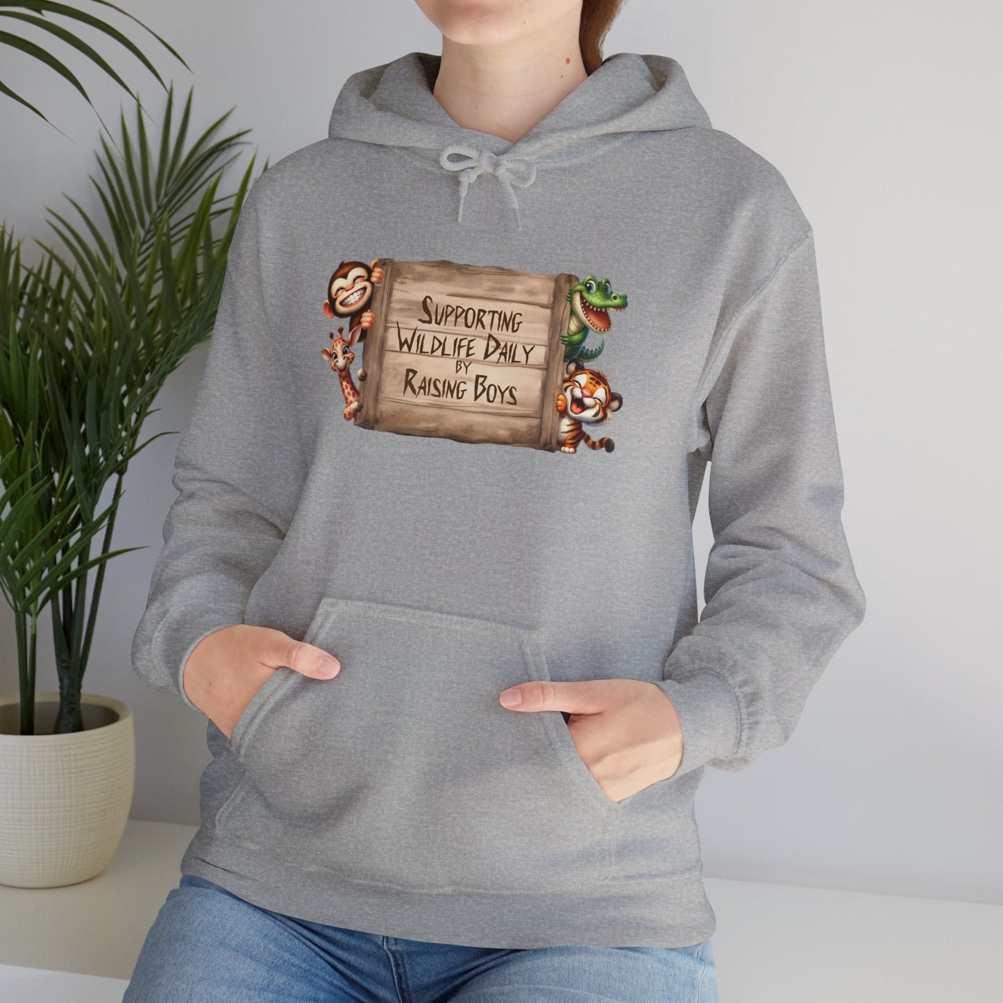 Hoodie - Supporting Wildlife by Raising Boys