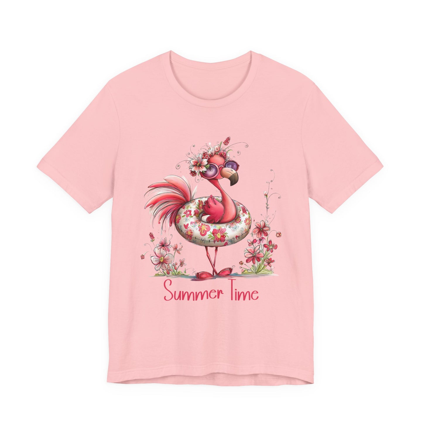 T-Shirt - Animal - Flamingo - Summer Time 01
