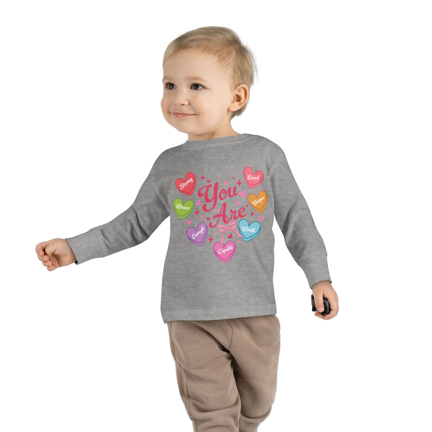 Toddler Long Sleeve Tee - Valentine - Candy Hearts (1)