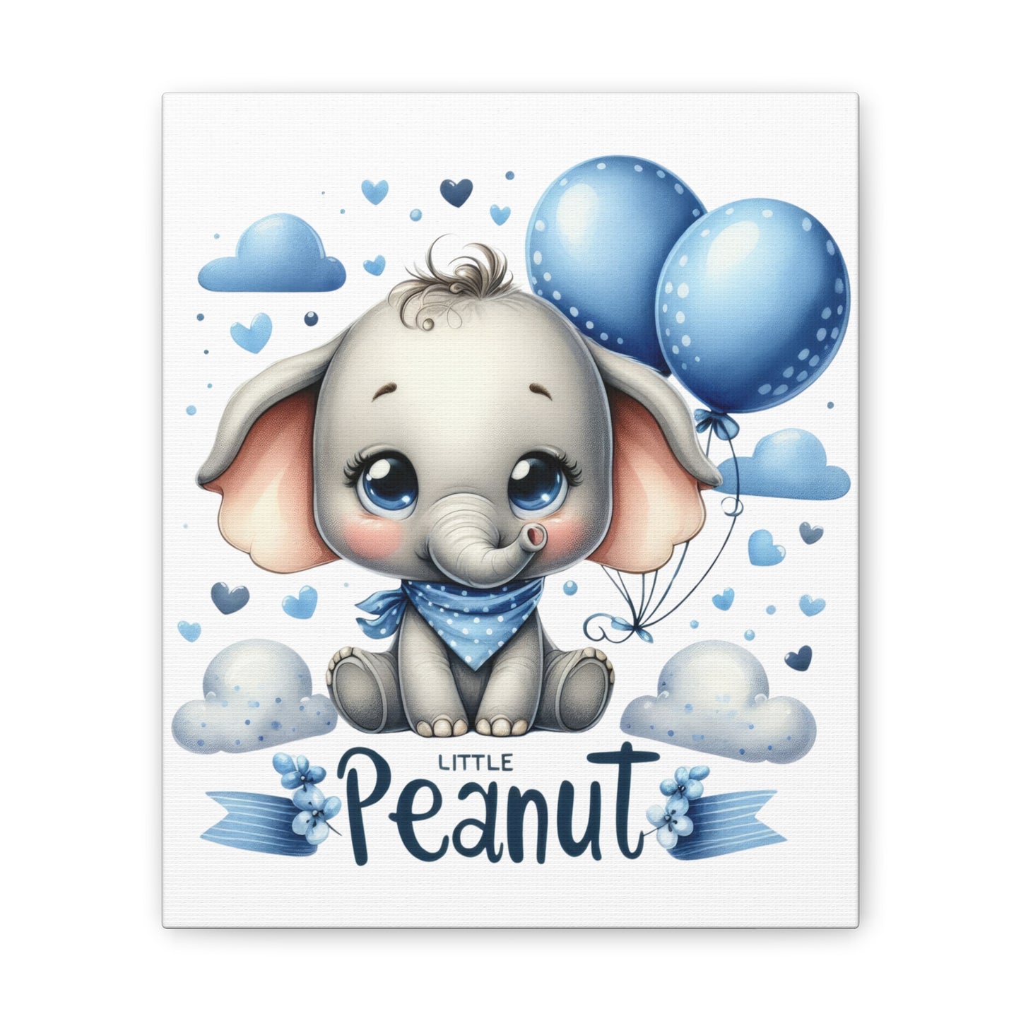 Nursery Canvas - - Adorable Grey Elephant Design for Baby Boys (1)