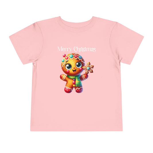 Toddler Tee - Christmas - Gingerbread - Merry Christmas (03a)