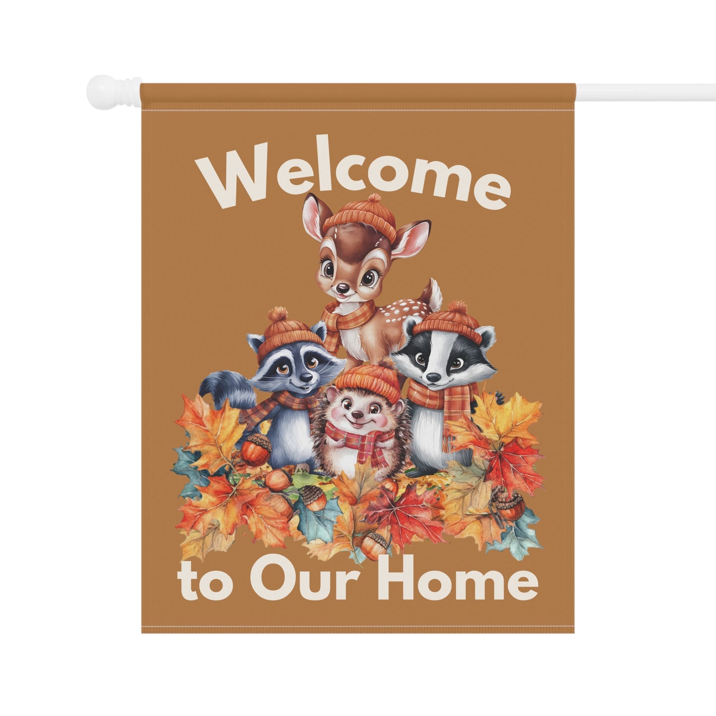 Garden Flag - Autumn -  Welcome Autumn Animals (01a)