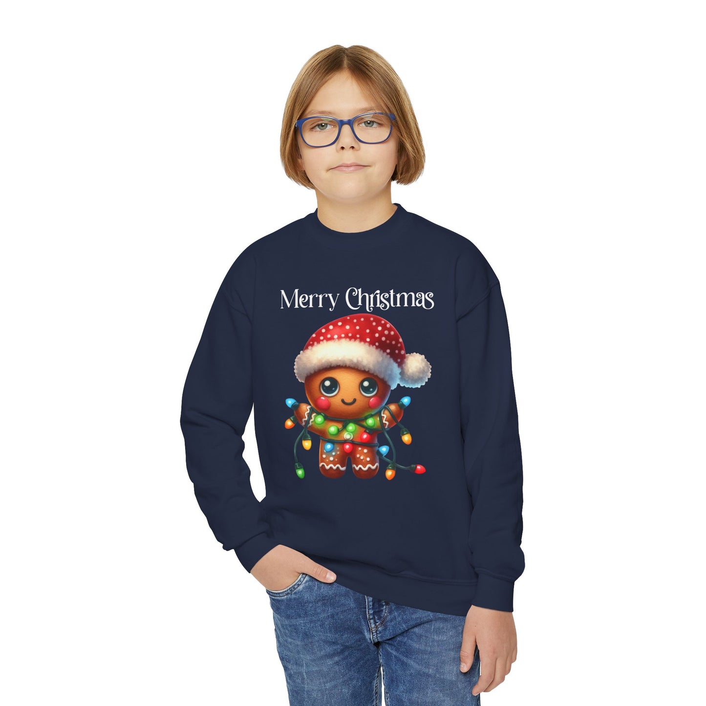 Child Sweatshirt - Christmas - Gingerbread - Merry Christmas (02a)