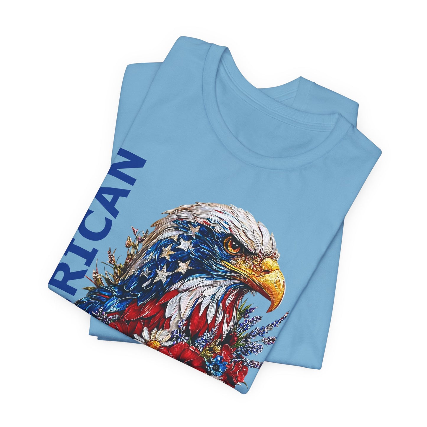T-Shirt - American - American Girl with Eagle 01