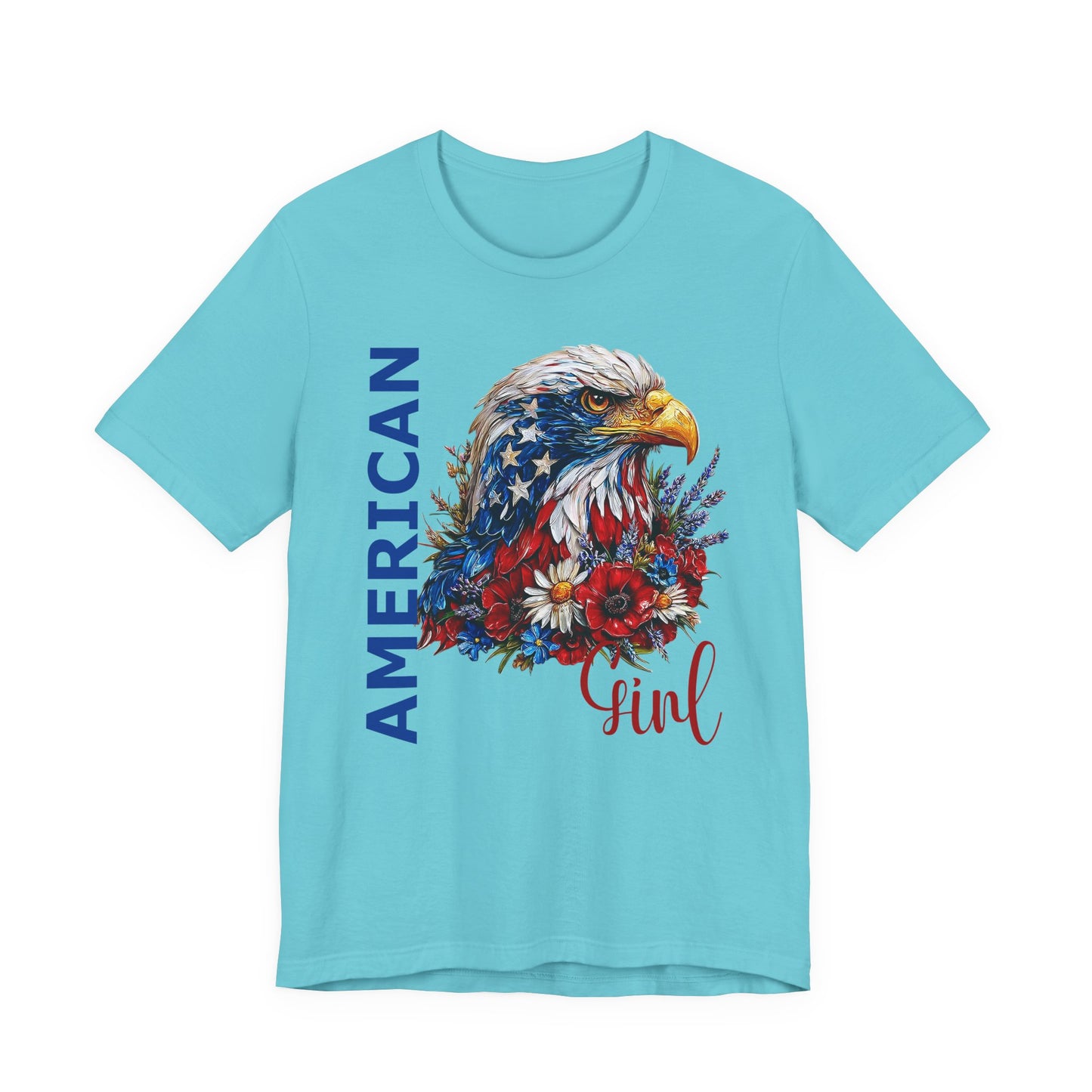 T-Shirt - American - American Girl with Eagle 01