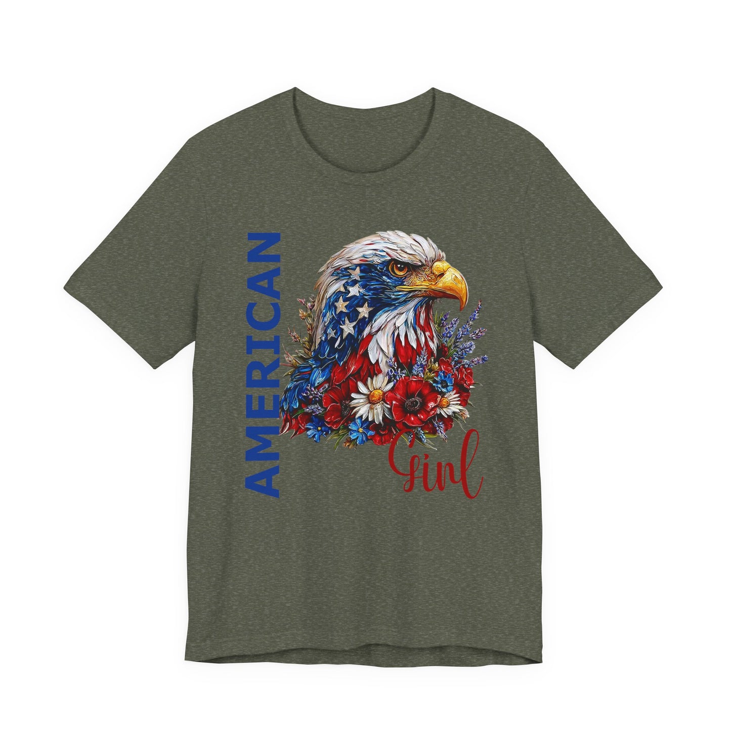 T-Shirt - American - American Girl with Eagle 01