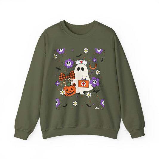 Sweatshirt - Medical / Halloween Ghost with Medical Stuff (01a)