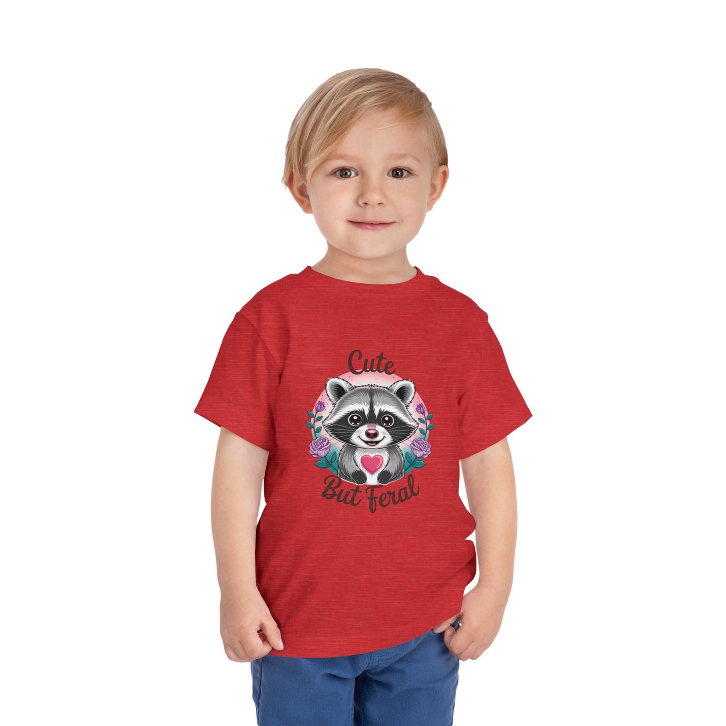 Toddler Tee - Animal / Racoon - Cute but Feral (01)
