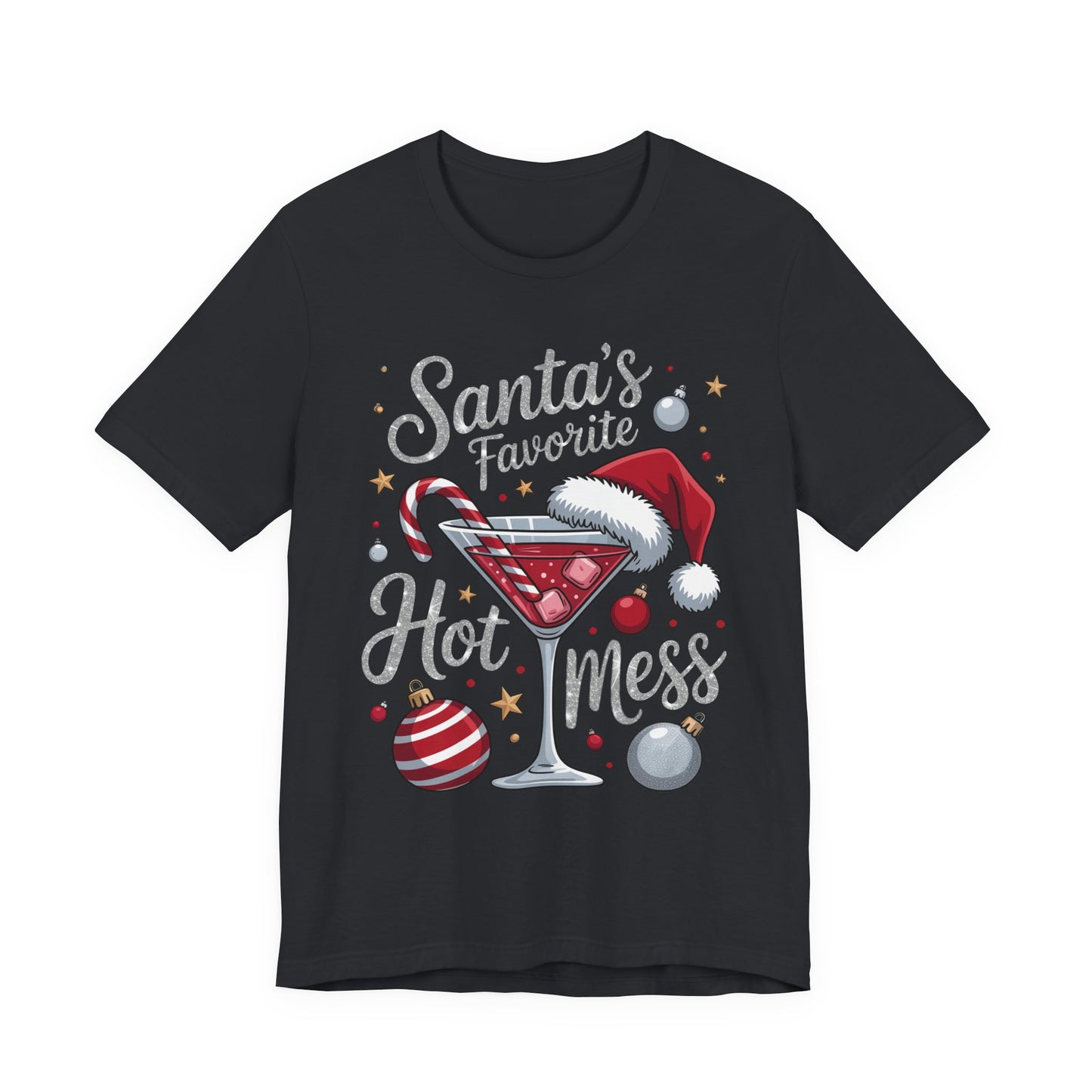 T-shirt - Christmas - Santa's Fav. Hot Mess (01)