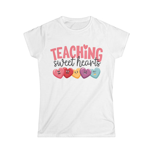 Female T-Shirt - Teacher / Valentine - Teaching Sweet Hearts (01)