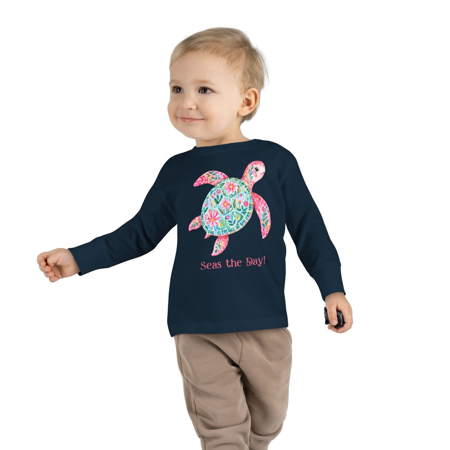 Toddler LS Tee - Animal - Seas the Day Turtle (01)
