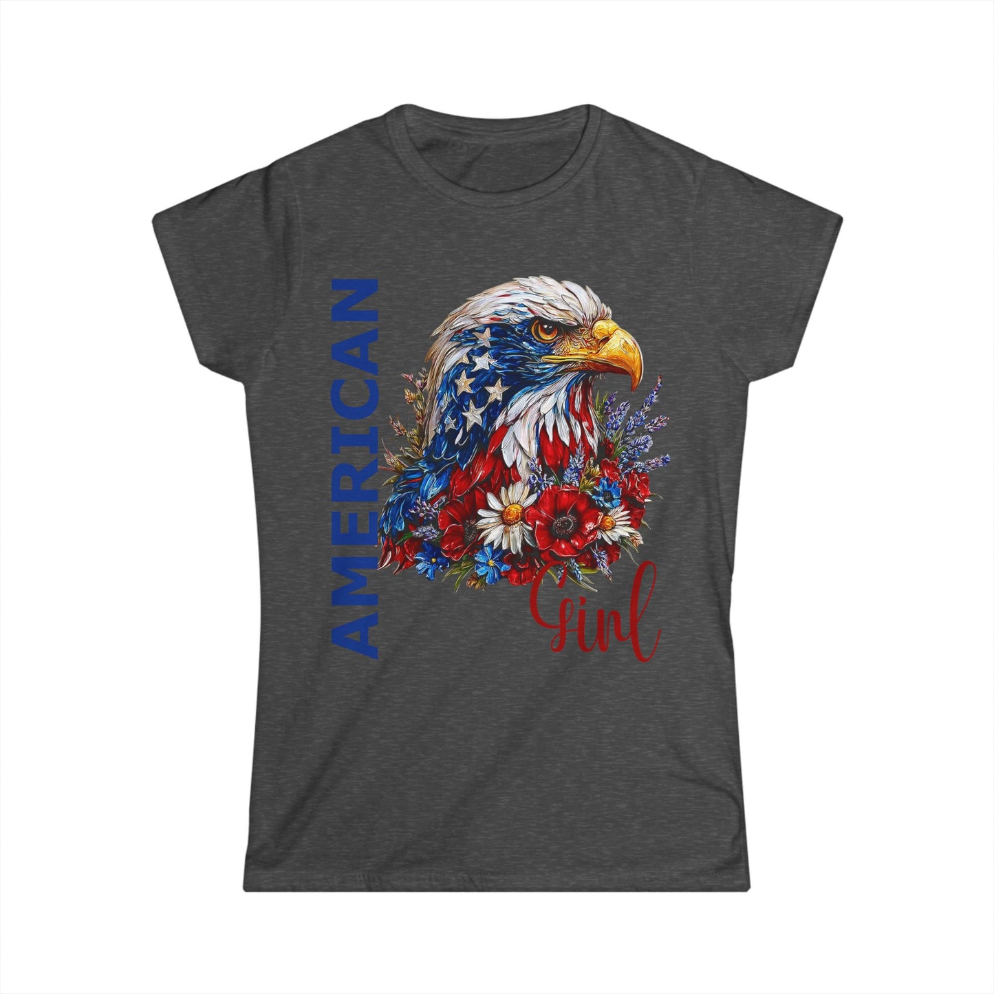 Female T-Shirt - America - American Girl with Eagle (01)