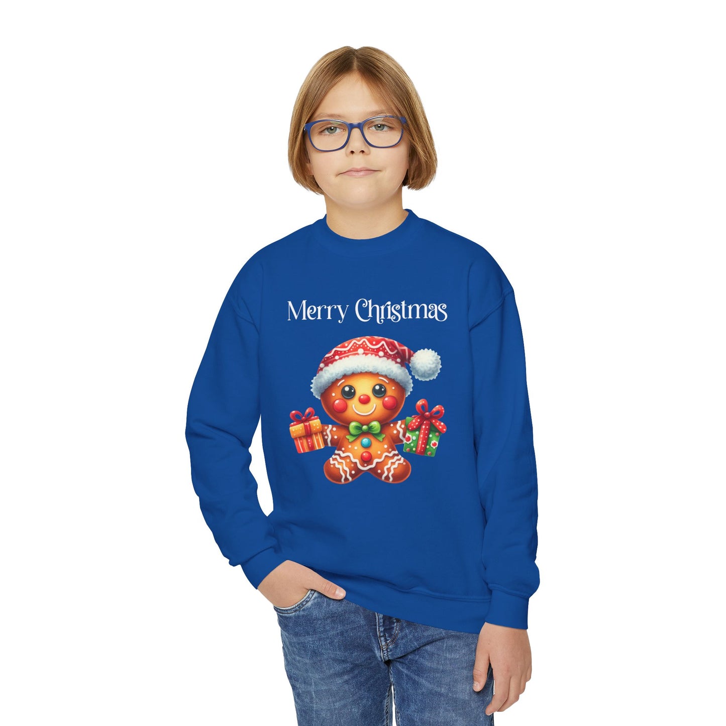 Child Sweatshirt - Christmas - Gingerbread - Merry Christmas (01a)