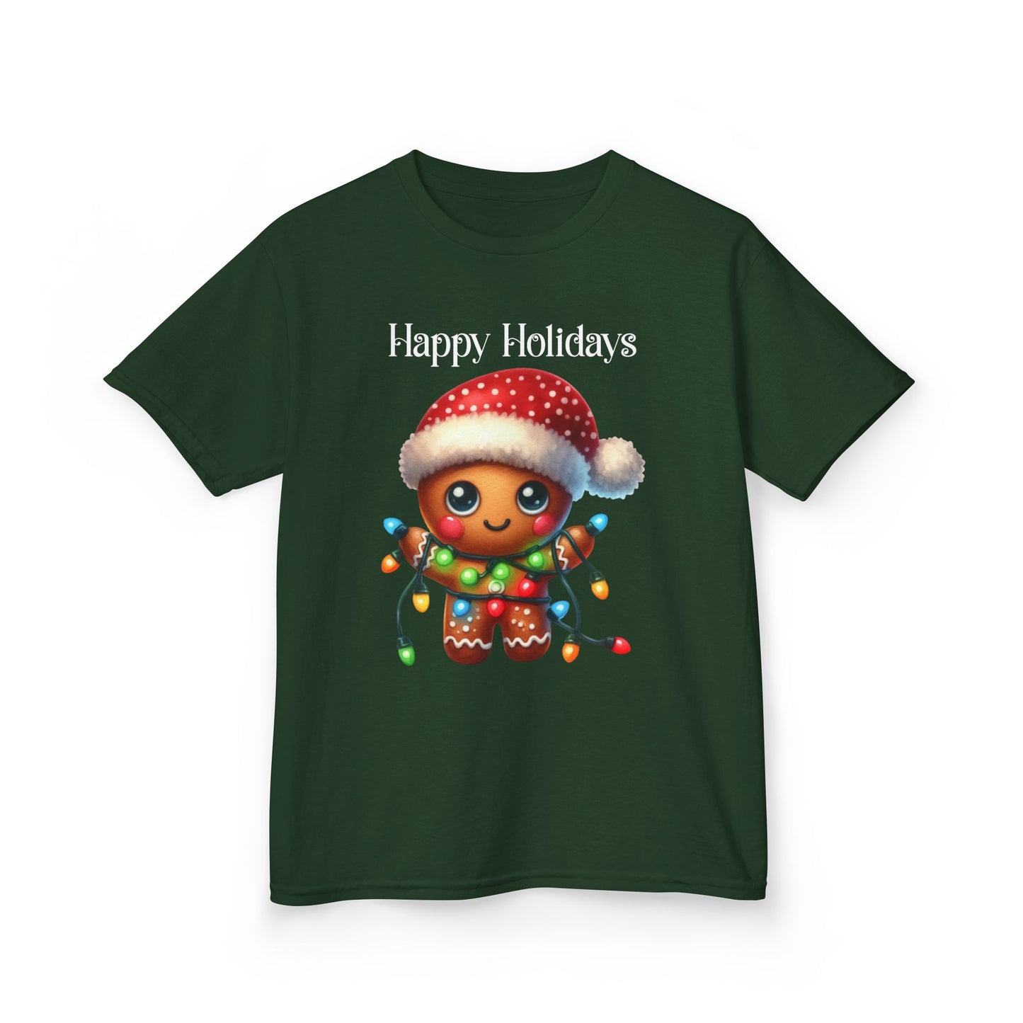 Child Tee - Christmas - Gingerbread - Happy Holidays (02a)