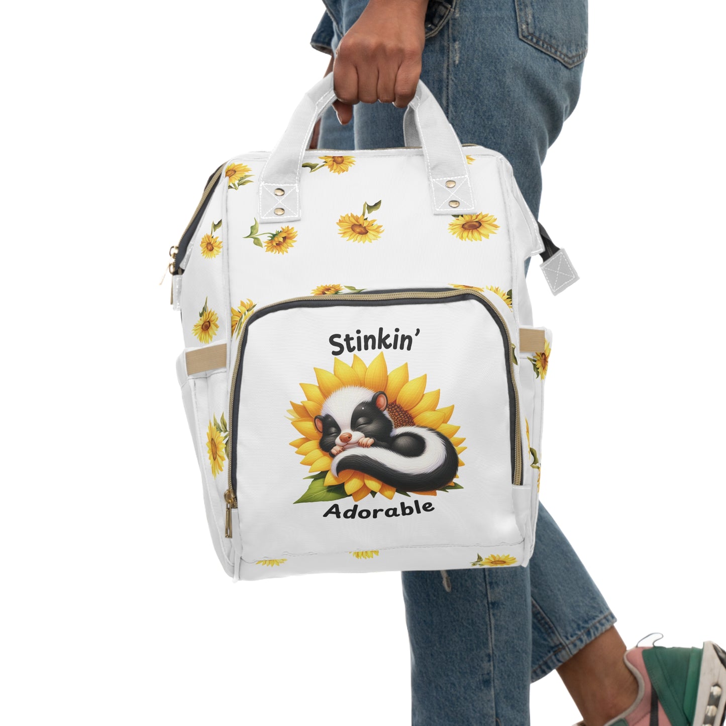 Diaper Backpack - Stinkin' Adorable with Skunk (2)