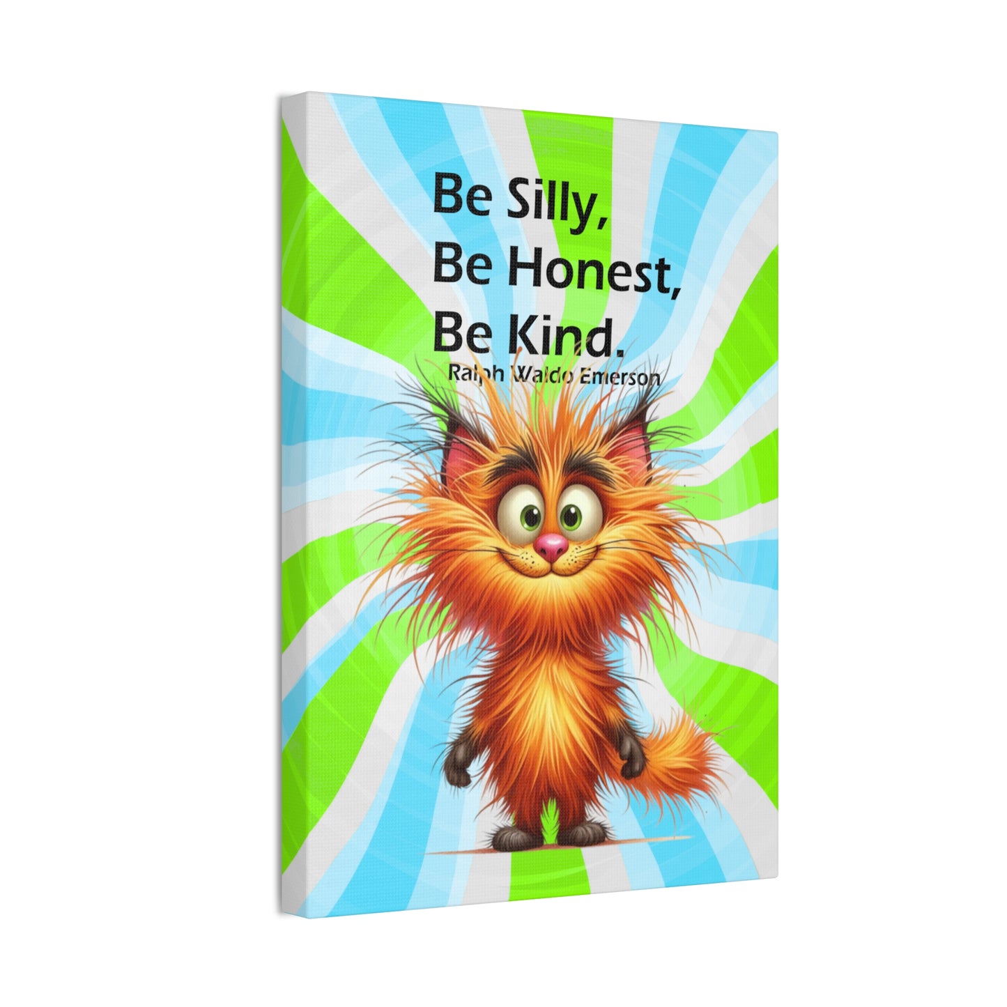 Canvas Art - Inspiring - Be Silly, Be Honest, Be Kind - Cat 01 a