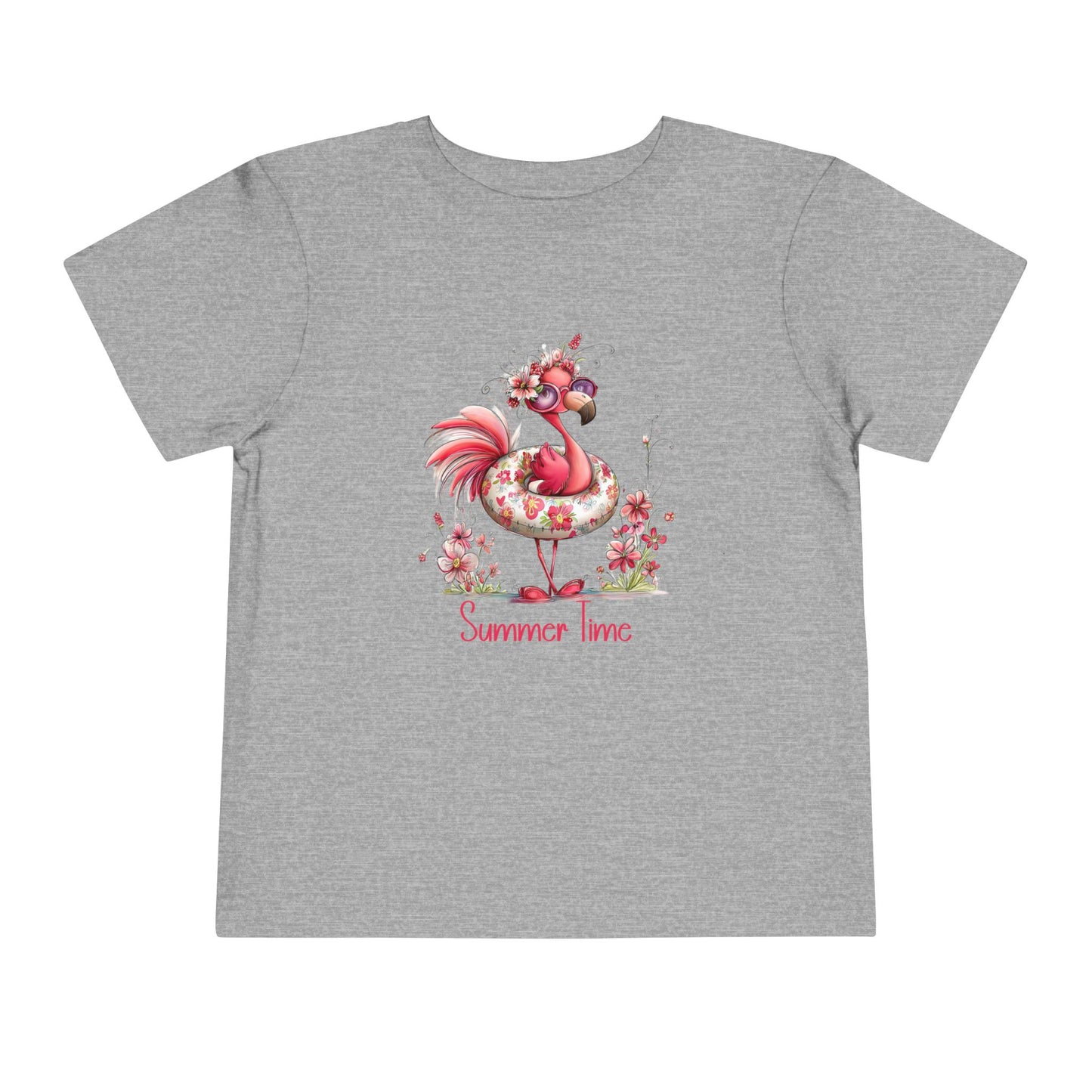 Toddler Tee - Animal - Flamingo - Summer Time (01)