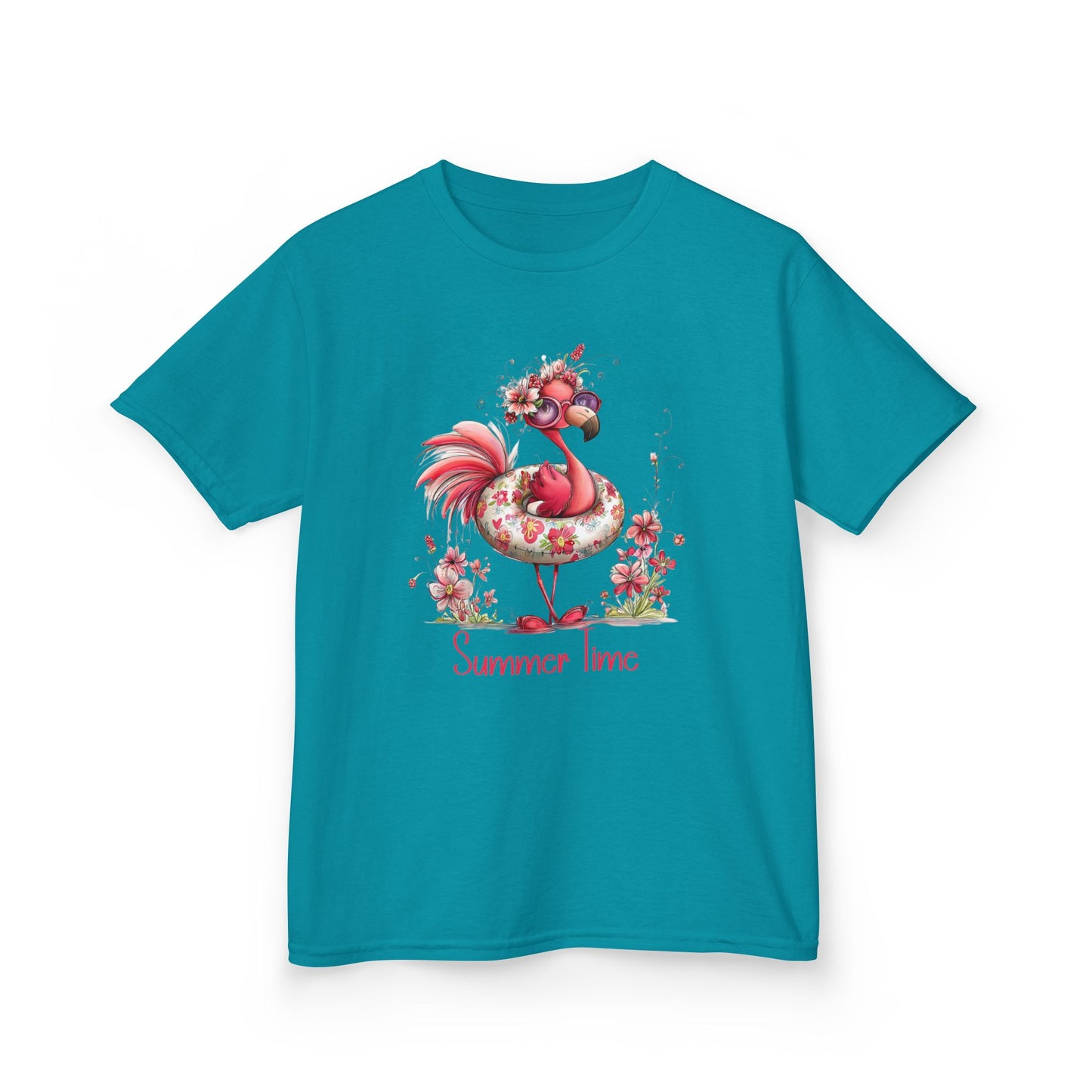 Child Tee - Animal - Flamingo - Summer Time (01)