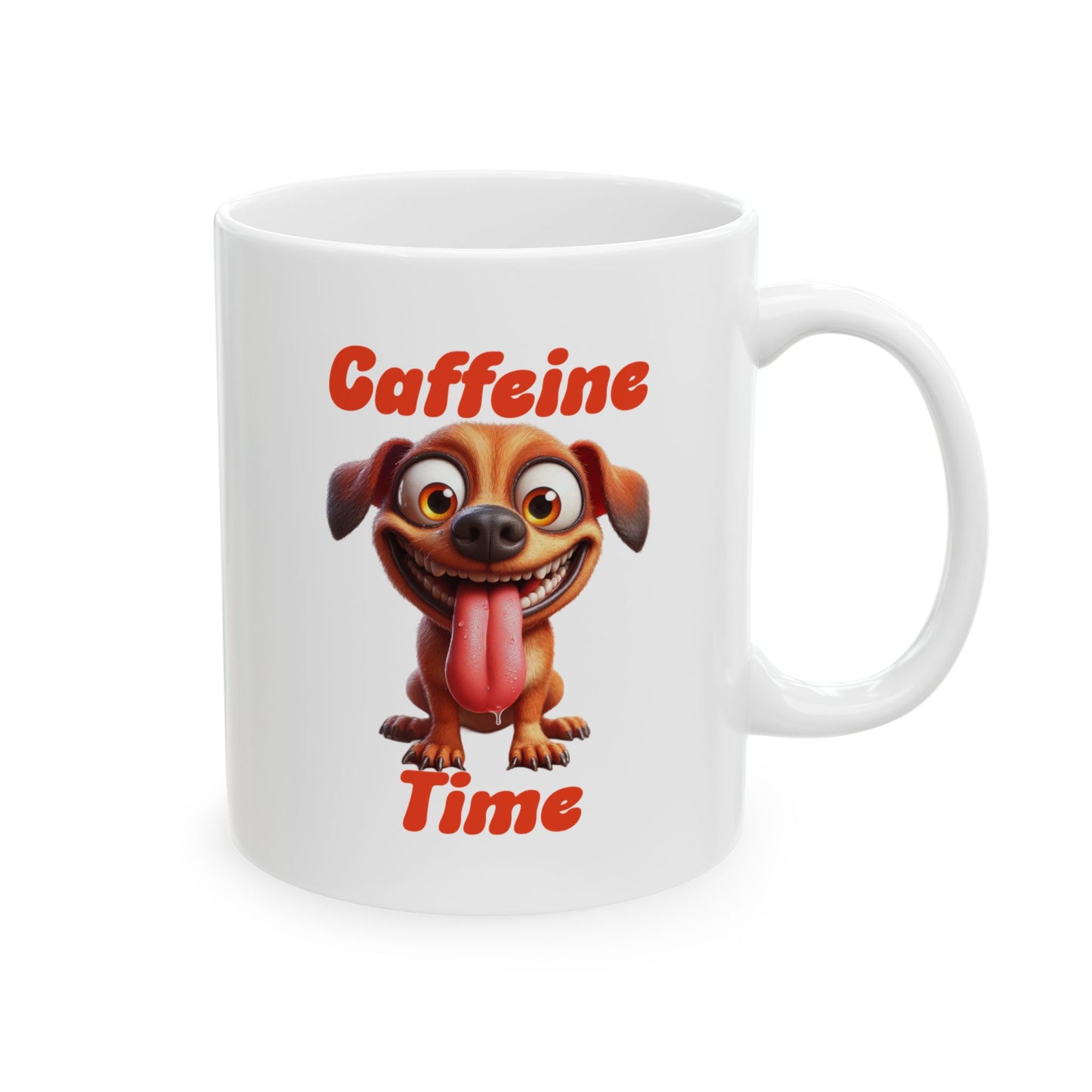 Ceramic Mug - Caffeine Time with dog (2)