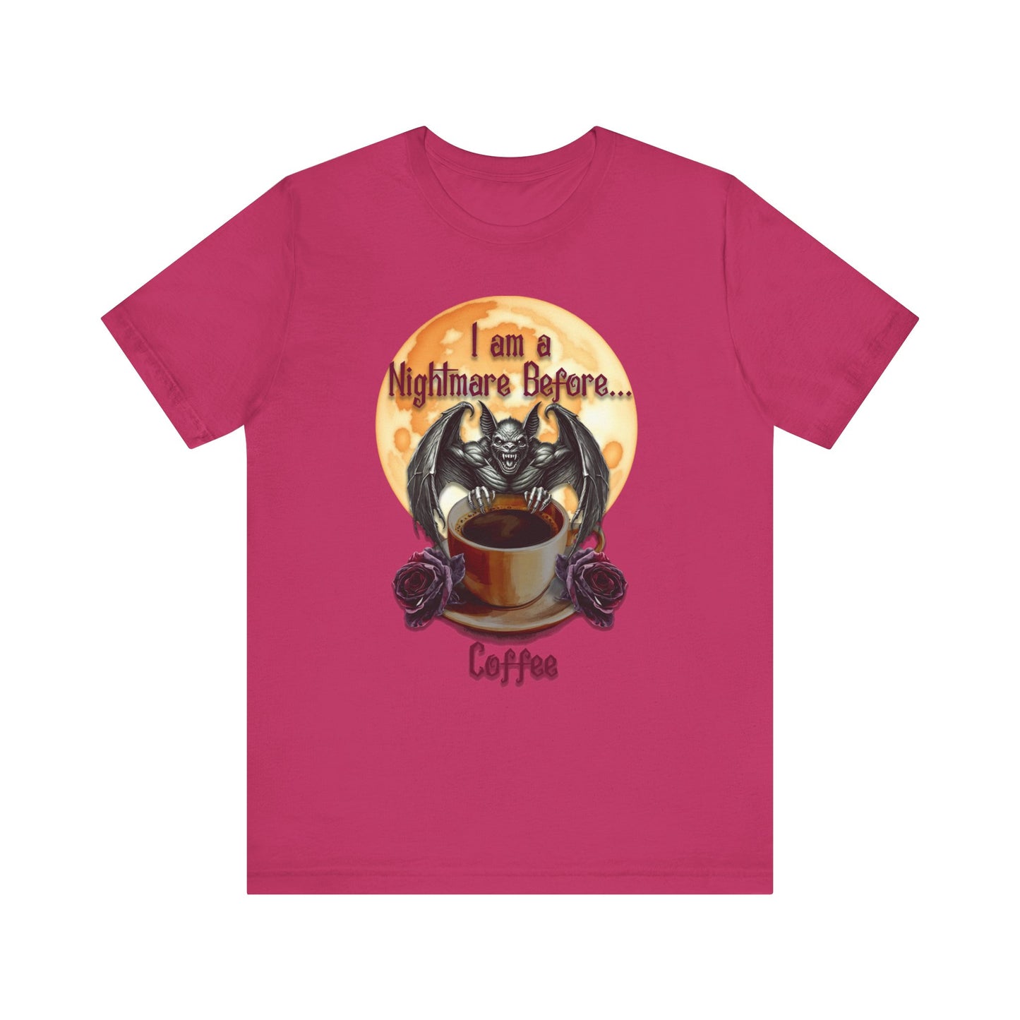 T-shirt - Halloween - Nightmare Before Coffee (1a) - Front Only