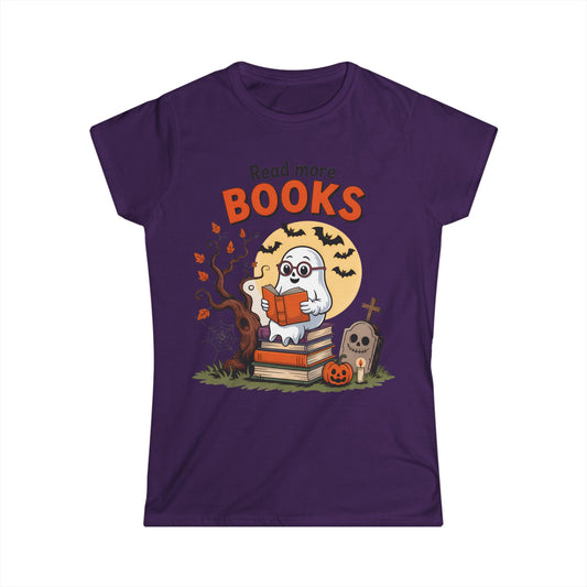 Female T-Shirt - Teacher / Halloween - Read More Books (01a)